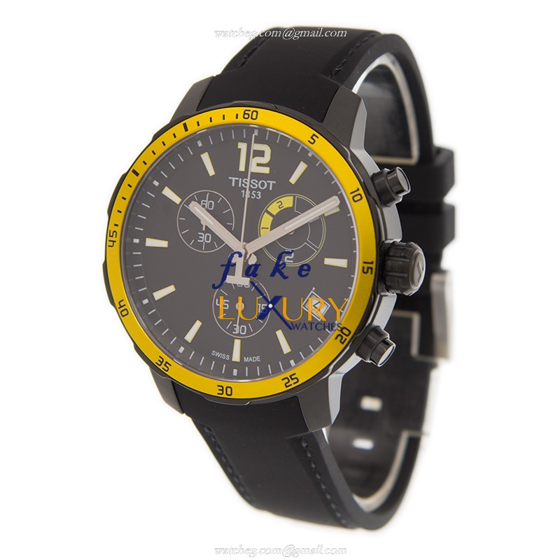 Tissot T095.449.37.057.00 Replica Watch, Quartz Movement, Black Dial, Rubber Strap - Image 3