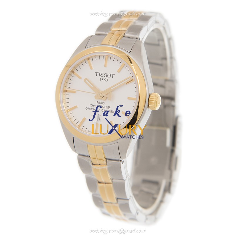T101.251.22.031.00 - Tissot T-Classic Replica Watch - Automatic White Dial Gold-Plated Steel - Image 3