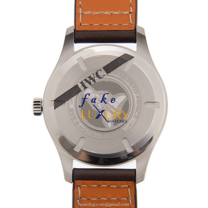 IWC IW327010 Replica Watch, Blue Dial, Stainless Steel Case, Brown Cowhide Strap, Automatic - Image 3