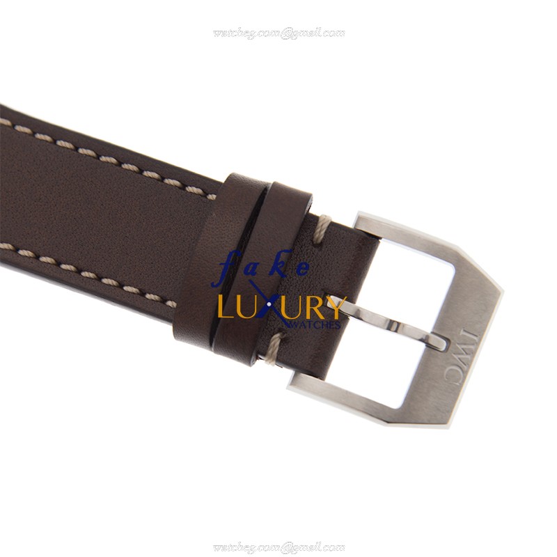 IWC IW327010 Replica Watch, Blue Dial, Stainless Steel Case, Brown Cowhide Strap, Automatic - Image 4