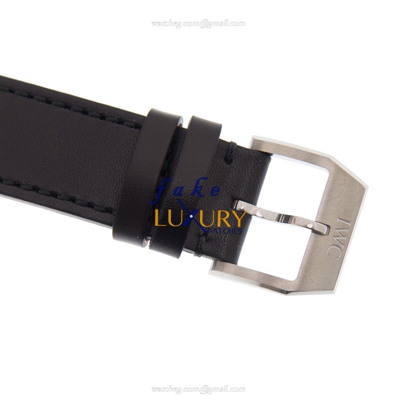 IWC IW327009 Pilots Automatic Stainless Steel Replica Watch Black Dial Cowhide Strap - Image 4