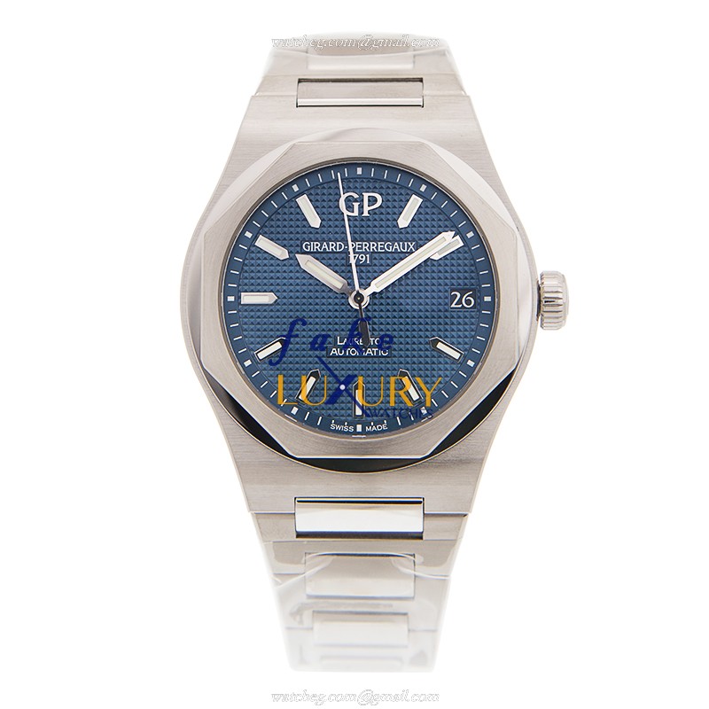 Girard Perregaux Laureato 81010-11-431-11A Replica Watch, Automatic, Blue Dial, Steel Case - Image 2
