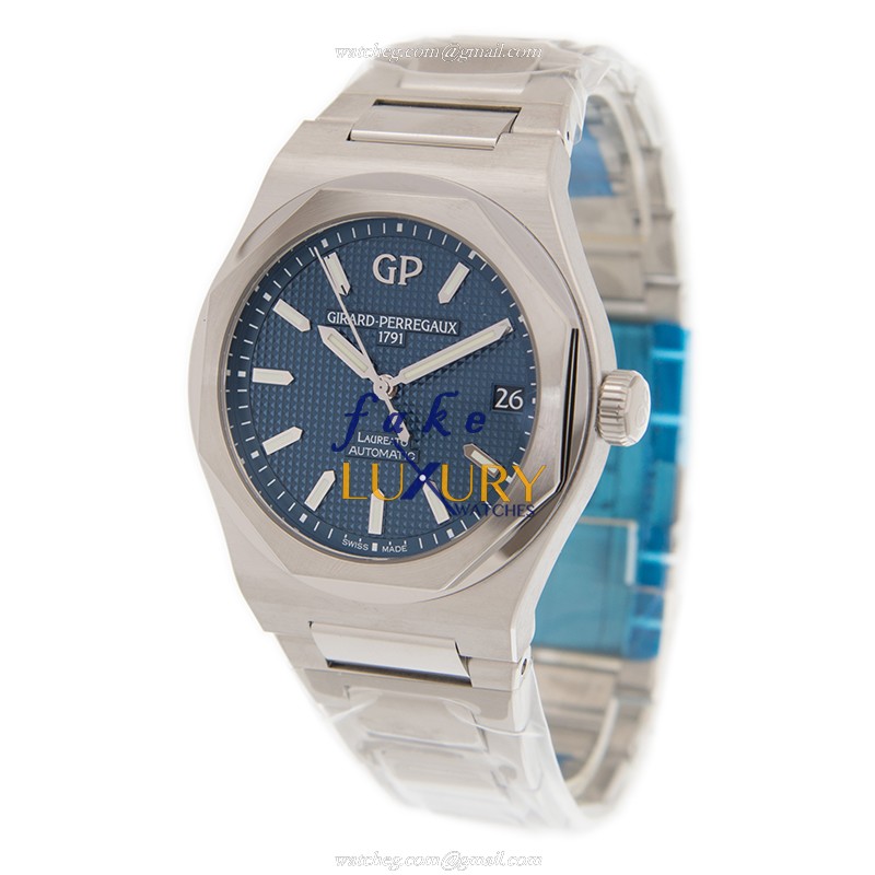 Girard Perregaux Laureato 81010-11-431-11A Replica Watch, Automatic, Blue Dial, Steel Case - Image 3