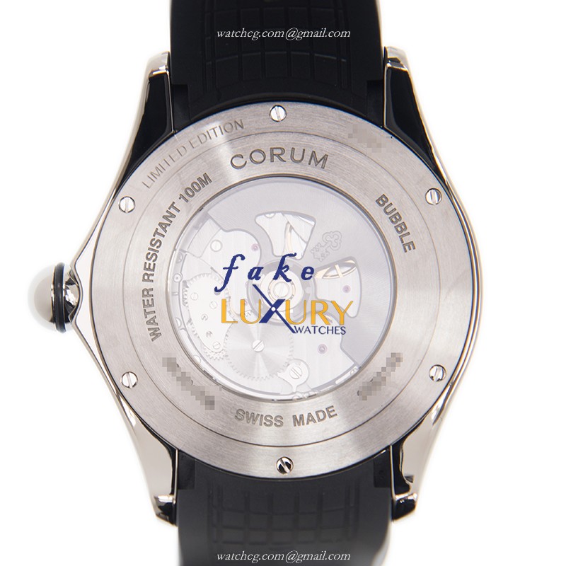 Corum 390.101.04/0371 SO01 Bubble Automatic Titanium Replica Watch, Orange Dial Black Rubber Strap - Image 3
