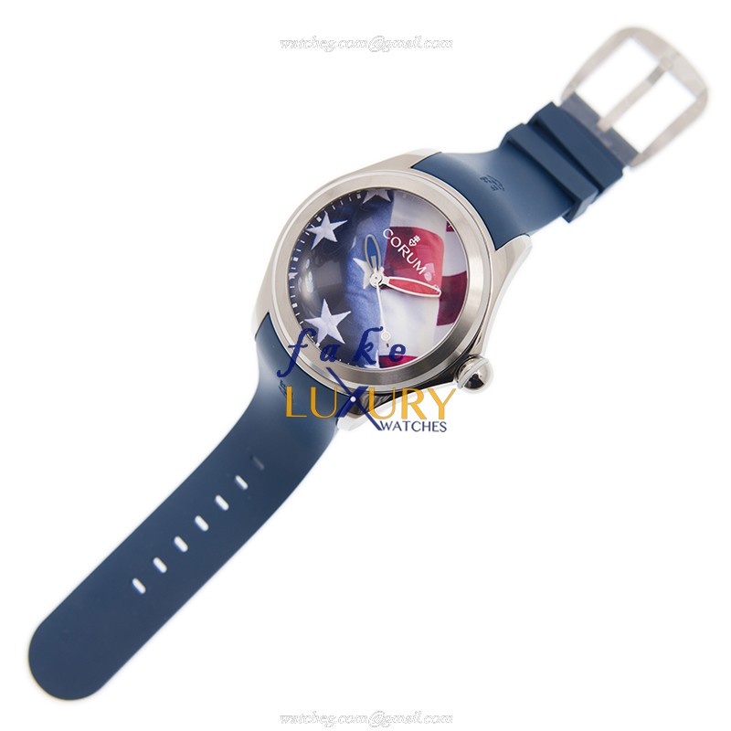 Corum 403.101.04/0373 US01 BUBBLE Automatic Titanium Blue Rubber Replica Watch - Image 2