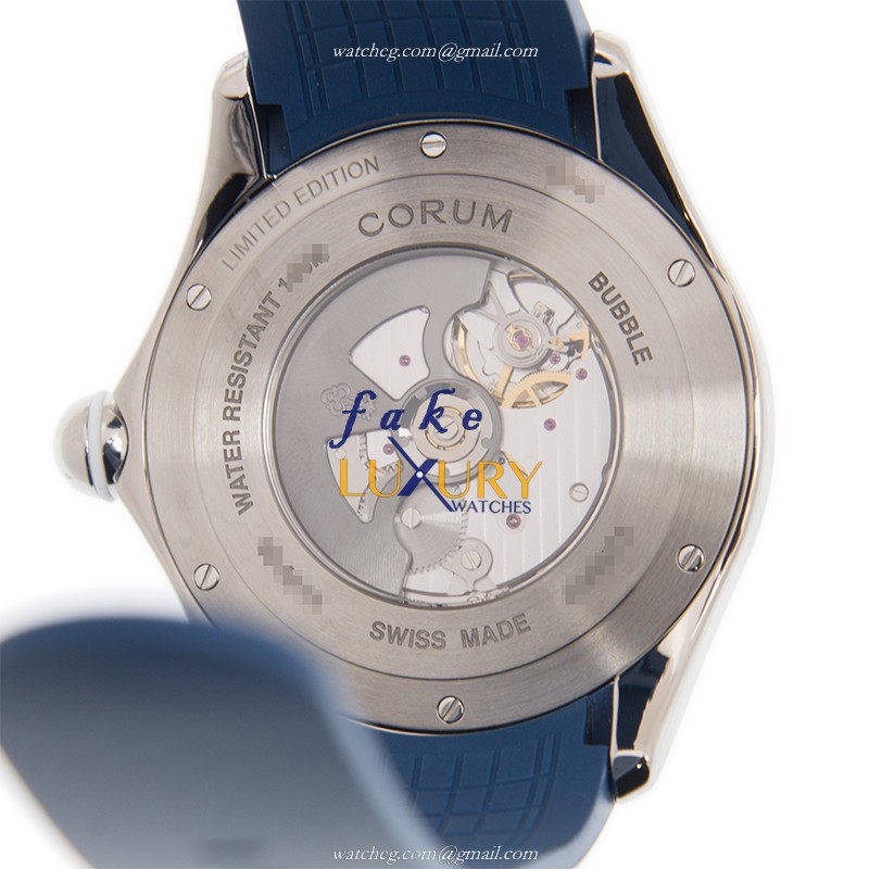 Corum 403.101.04/0373 US01 BUBBLE Automatic Titanium Blue Rubber Replica Watch - Image 3