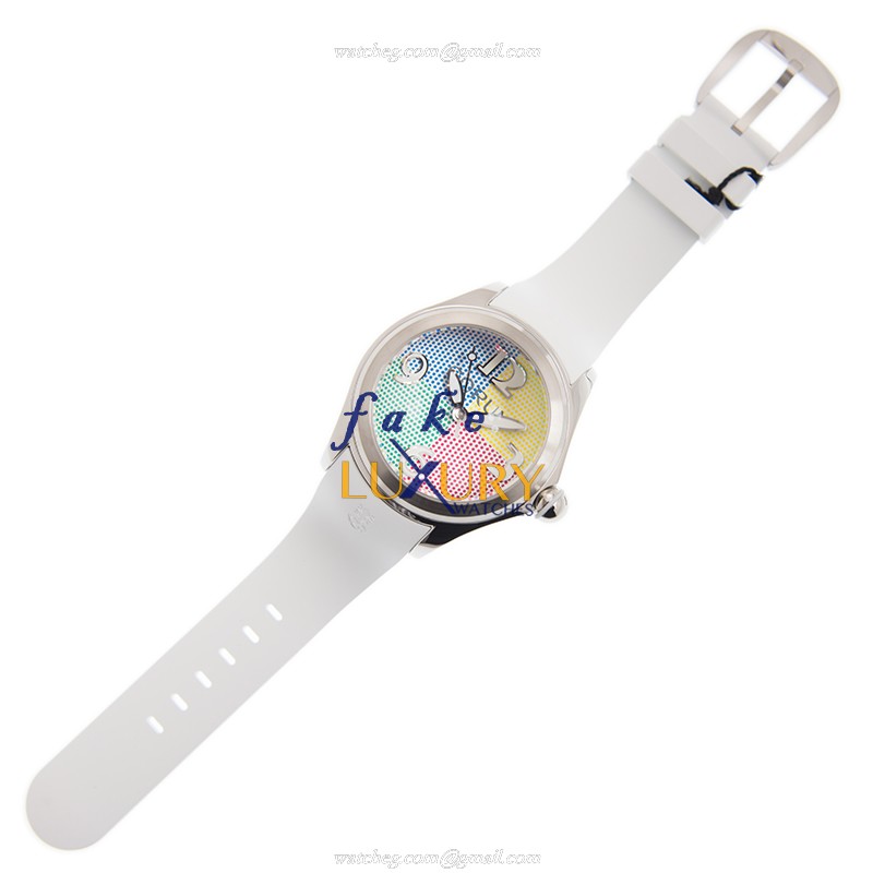 Corum 082.310.20/0379 QU02 Bubble Automatic Stainless Steel Multi-Color Dial Rubber Strap Replica - Image 2