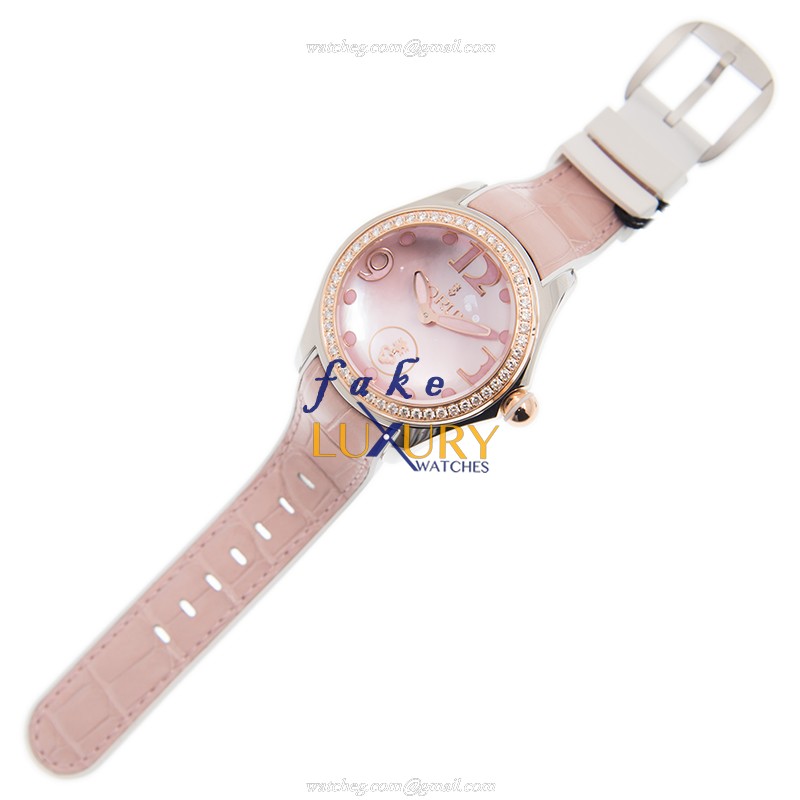 Corum 295.100.29/0088 DN36 Bubble Replica Watch, Automatic, Pink Mother of Pearl Dial, Rose Gold & - Image 2