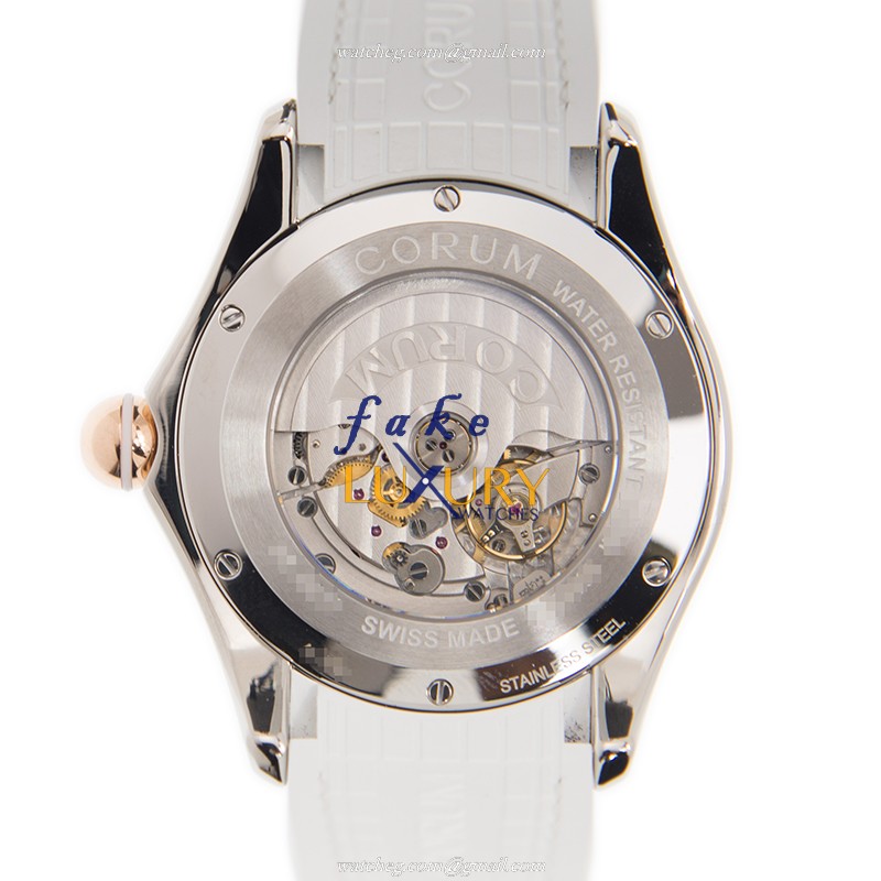 Corum 295.100.29/0088 DN36 Bubble Replica Watch, Automatic, Pink Mother of Pearl Dial, Rose Gold & - Image 3