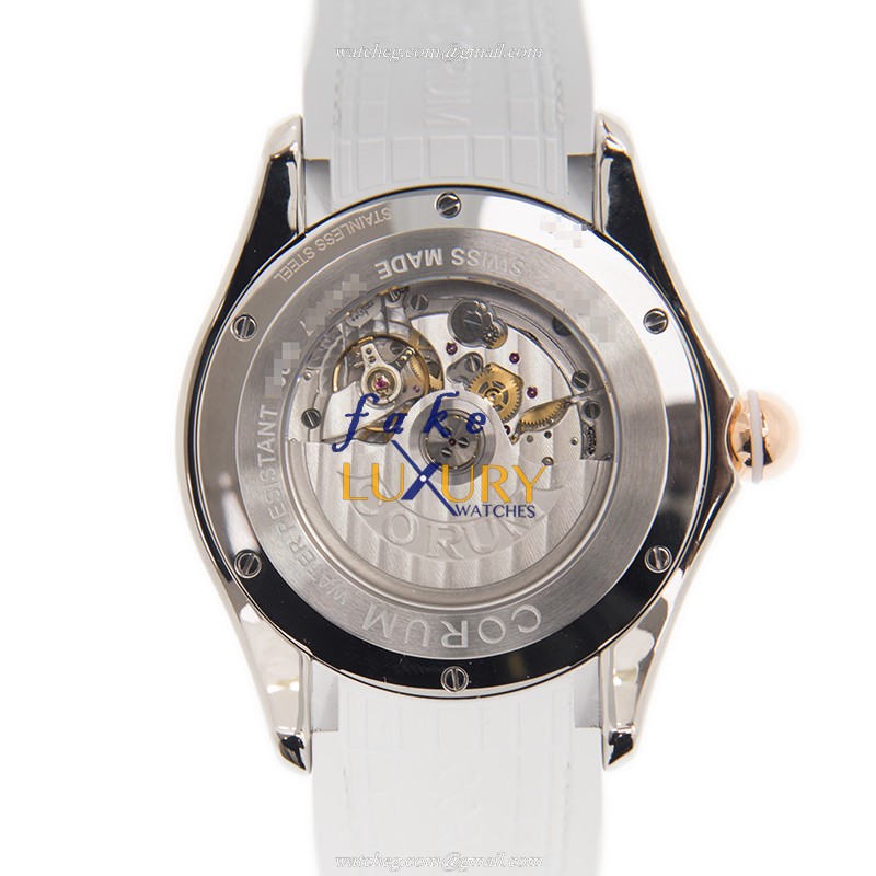 Corum 295.100.29/0009 DN04 Bubble Replica Watch Automatic Gray Dial 18kt Rose Magic Diamond Steel - Image 3