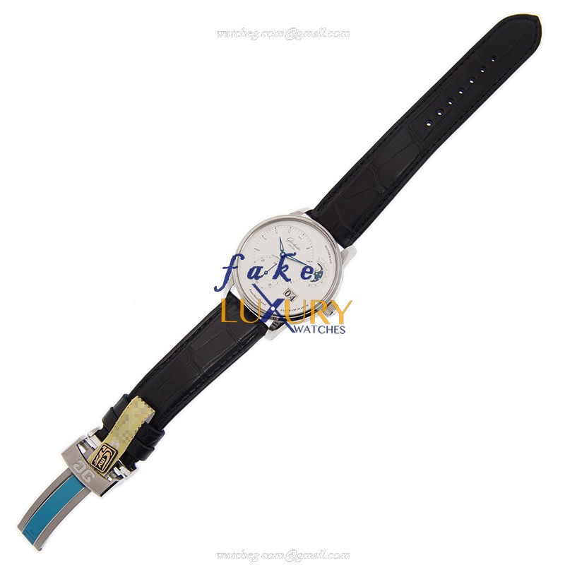 Glashutte 1-90-02-42-32-50 Prima Luna Automatic White Dial Leather Strap Replica Watch - Image 2