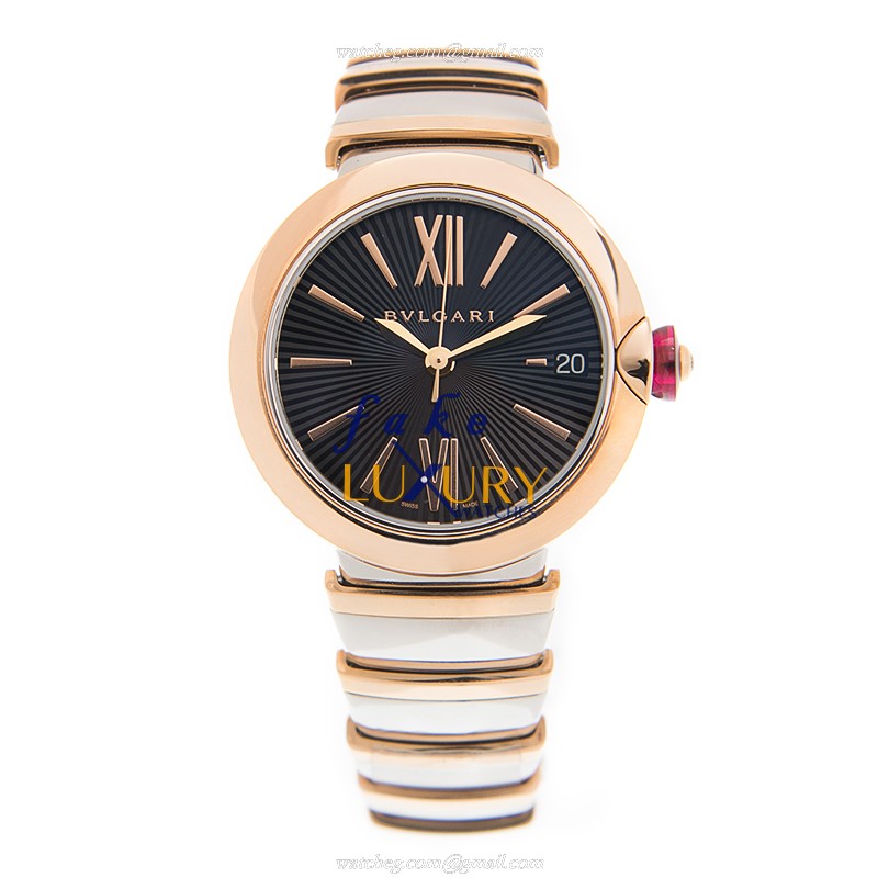 Bulgari LVCEA LU33BSPGSPGD Replica Watch With 33mm Rose Gold Case, Black Dial, Automatic Movement - Image 2