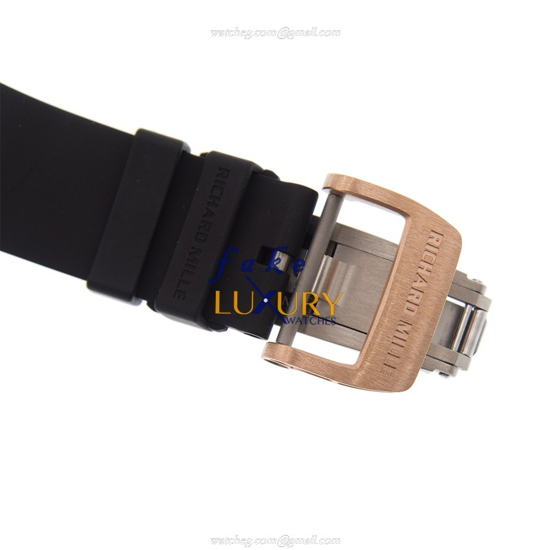 Richard Mille RM11-03-RG-TI Replica Watch With Automatic Movement, Black Dial, Rose Gold & Steel - Image 4