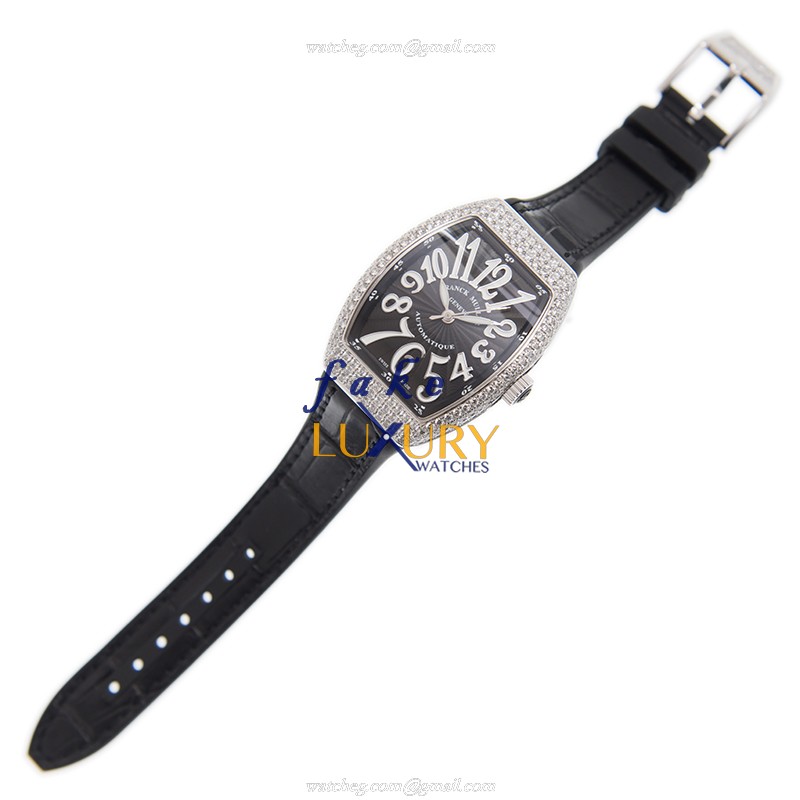 Franck Muller V 32 SC AT FO D AC.NR Luxury Swiss Clone Watch, Auto Movement, White Dial, Black - Image 2