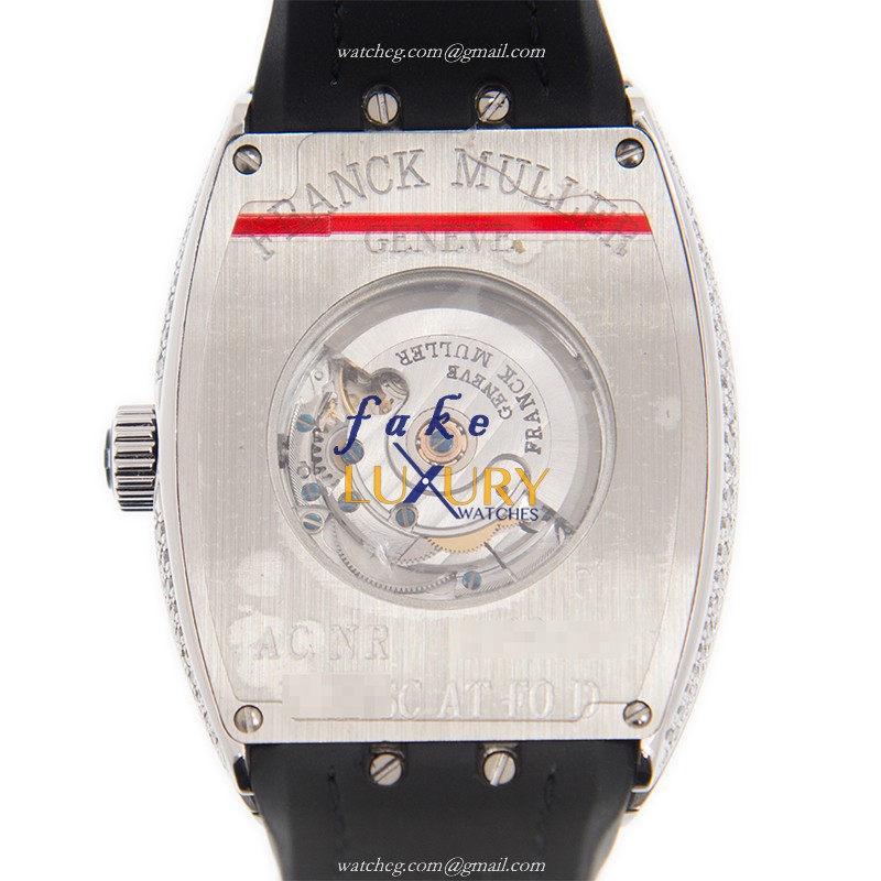 Franck Muller V 32 SC AT FO D AC.NR Luxury Swiss Clone Watch, Auto Movement, White Dial, Black - Image 3