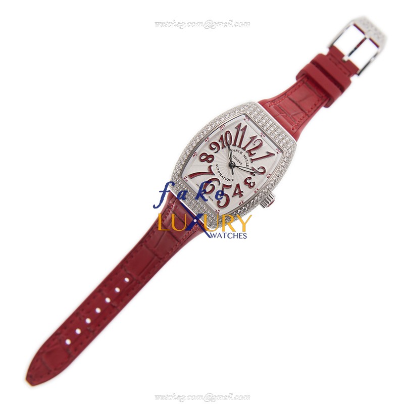 Franck Muller V 29 SC AT FO D AC.RG Vanguard Replica Watch, Automatic, White Dial, Red Alligator - Image 2