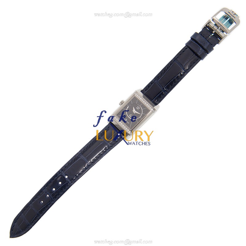 Jaeger-Lecoultre Q2668432 REVERSO Manual Wind Steel Replica Watch | Alligator Blue Strap - Image 2