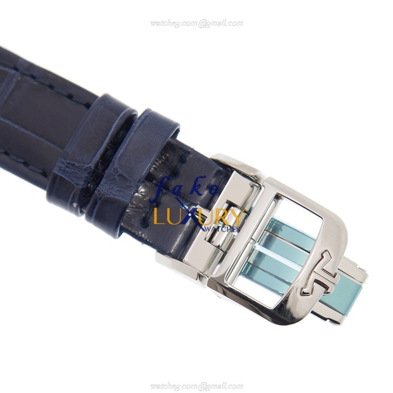 Jaeger-Lecoultre Q2668432 REVERSO Manual Wind Steel Replica Watch | Alligator Blue Strap - Image 4