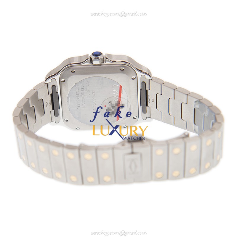 Cartier W2SA0007 Santos Automatic 18kt Gold & Steel Replica Watch - Swiss Movement, Silver Dial & - Image 4