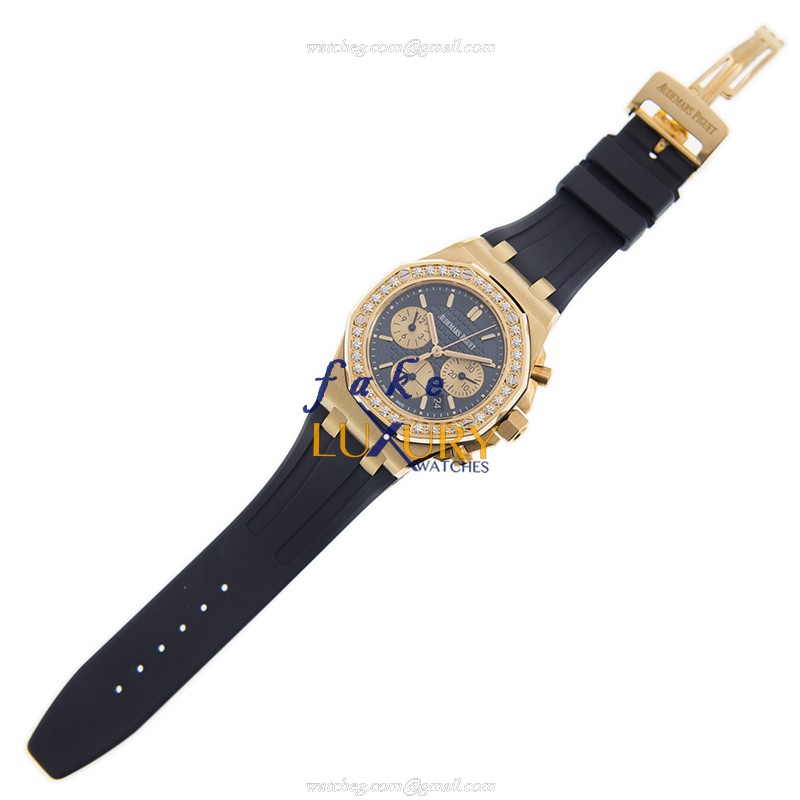 Audemars Piguet 26231BA.ZZ.D027CA.01 Royal Oak Offshore | 18kt Gold Diamond | Automatic | Blue - Image 2