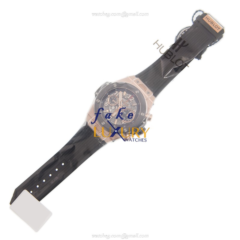 Hublot 411.OM.1180.RX Big Bang Auto 18kt Rose Gold Replica Watch - Swiss Clone 45mm Black Dial - Image 2
