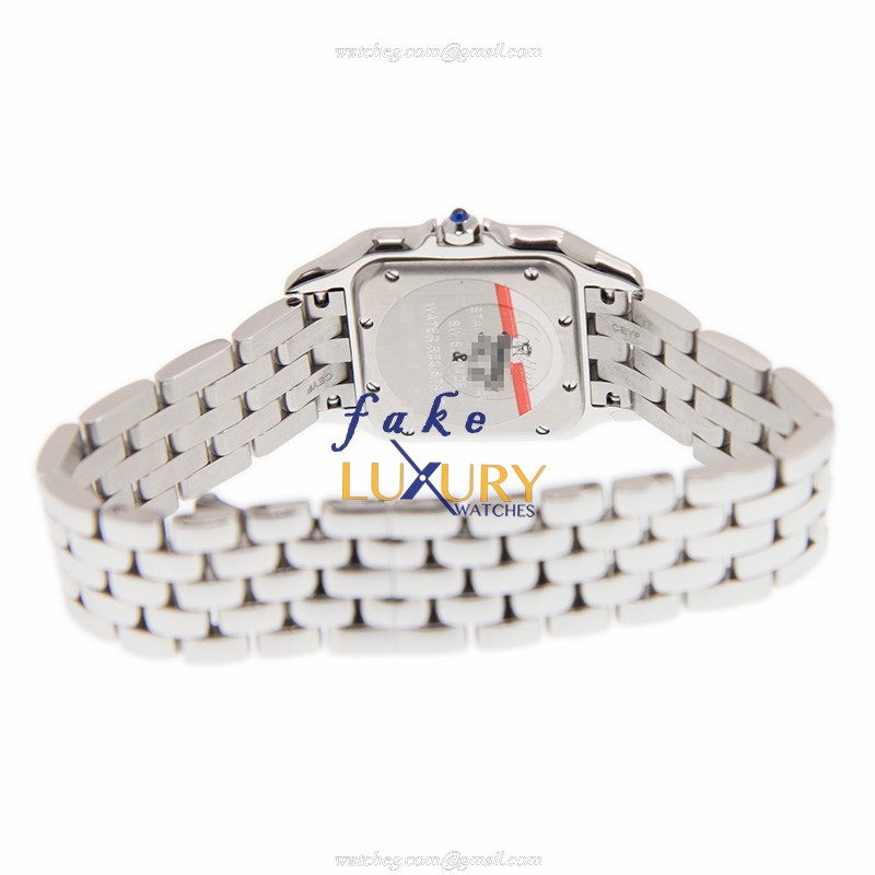 Cartier W4PN0008 PANTHeRE DE CARTIER Quartz Stainless Steel & Diamond Replica Watch, White Dial - Image 4
