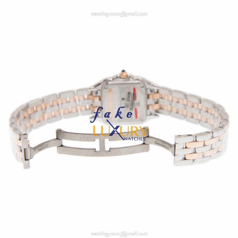 Cartier Panthere W3PN0006 Replica Watch, Quartz Movement, 18kt Rose Magic & Diamond Case, White Dial - Image 5