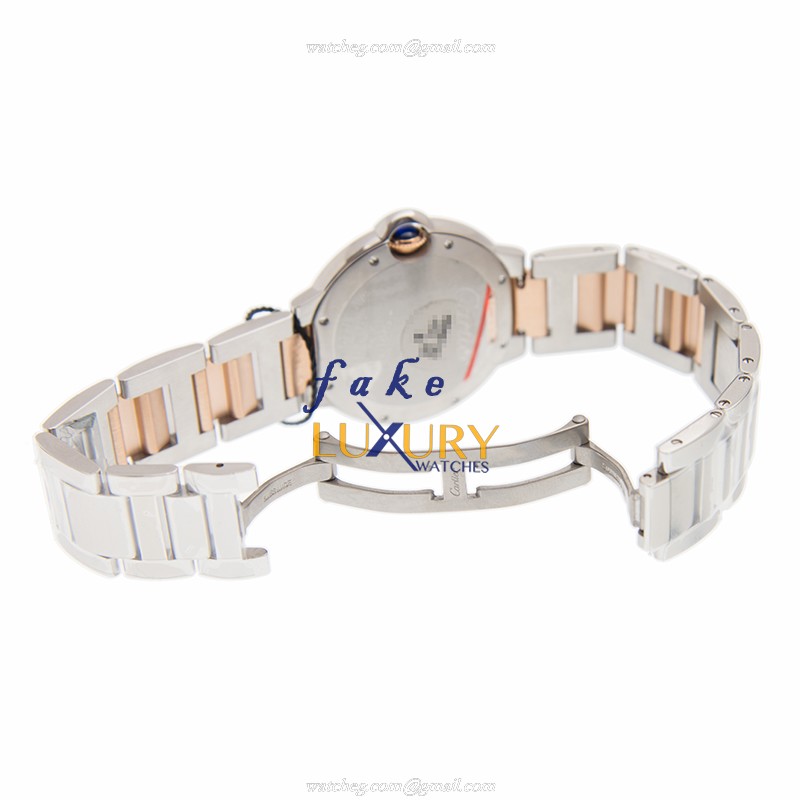 Cartier W3BB0004 BALLON BLEU Automatic 18kt Rose Magic Diamond Replica Watch, Swiss Movement, White - Image 5