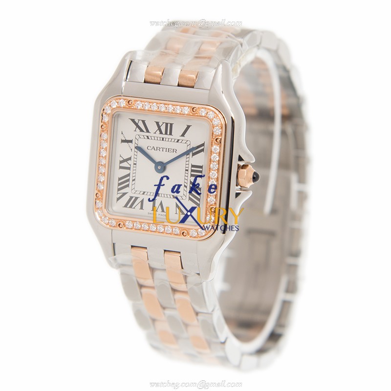 Cartier Panthere W3PN0007 | 37mm Quartz | 18kt Rose Gold Steel | White Dial | Replica Watch - Image 3