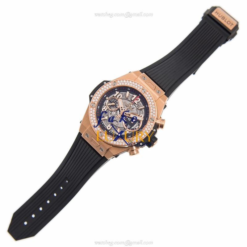 Hublot 411.OX.1180.RX.1104 BIG BANG Auto 18kt Rose Gold Diamond Bezel Replica Watch - Image 2
