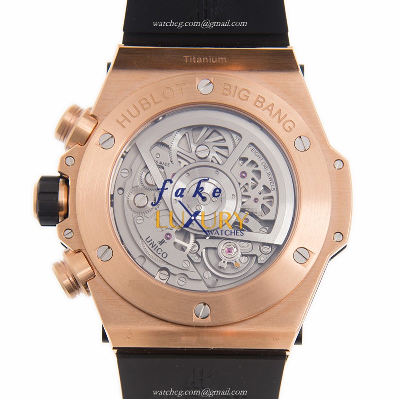 Hublot 411.OX.1180.RX.1104 BIG BANG Auto 18kt Rose Gold Diamond Bezel Replica Watch - Image 4