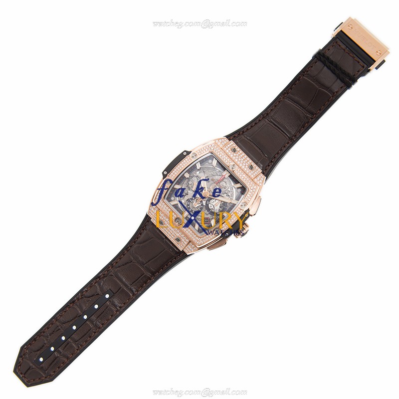 Hublot 641.OX.0183.LR.1704 Replica Watch, Automatic Movement, 42mm 18kt Rose Gold & Diamond Case - Image 2