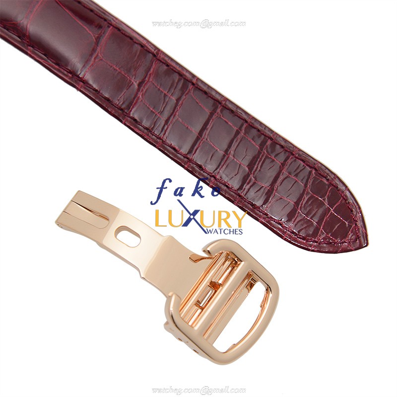 - WJCL0013 - Cartier CLe DE CARTIER Automatic 18kt Rose Gold & Diamonds Replica Watch - White - Image 4