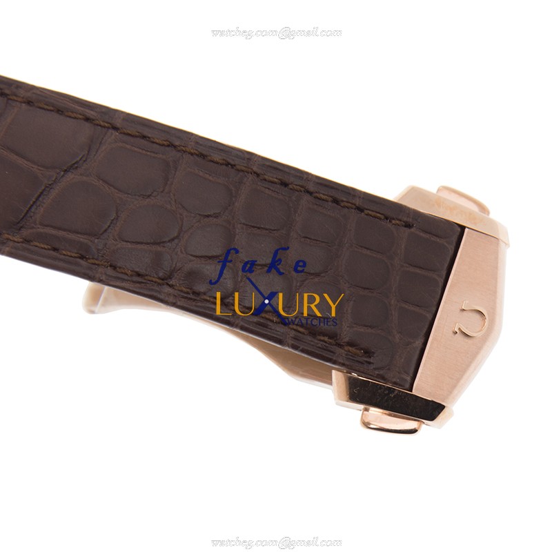 Omega Replica Watch 130.53.39.21.02.001 Automatic 18kt Rose Gold, White Dial, Leather Strap - Image 4