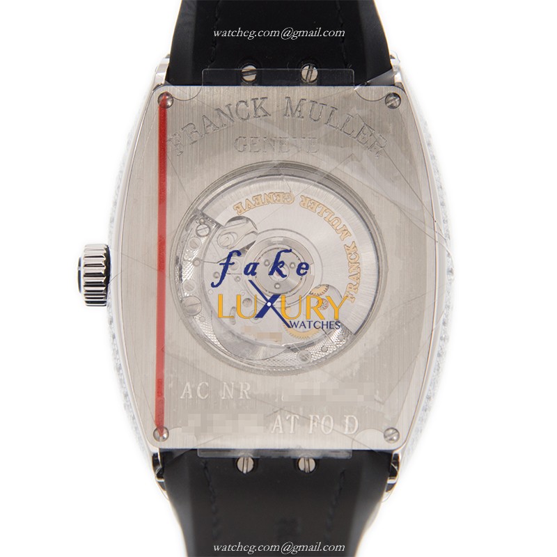 Franck Muller V 35 SC AT FO D AC.NR Vanguard Replica Watch, Automatic, White Dial, Steel & Diamonds - Image 3