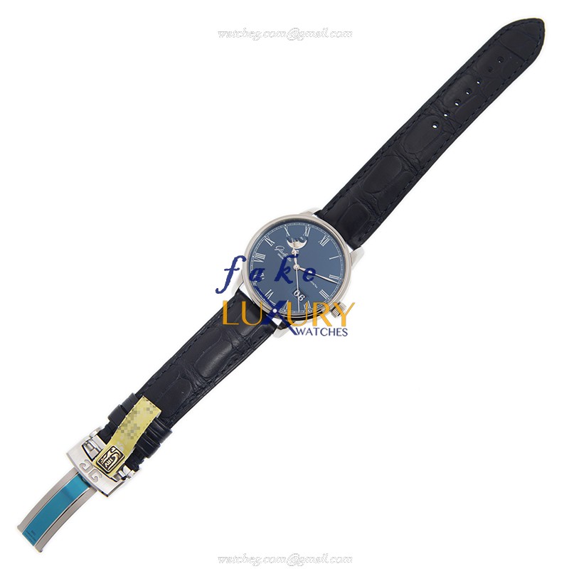 Glashutte Senator Manual Winding Skeletonized 100-04-05-12-30 | Blue Dial | Automatic | Steel - Image 2