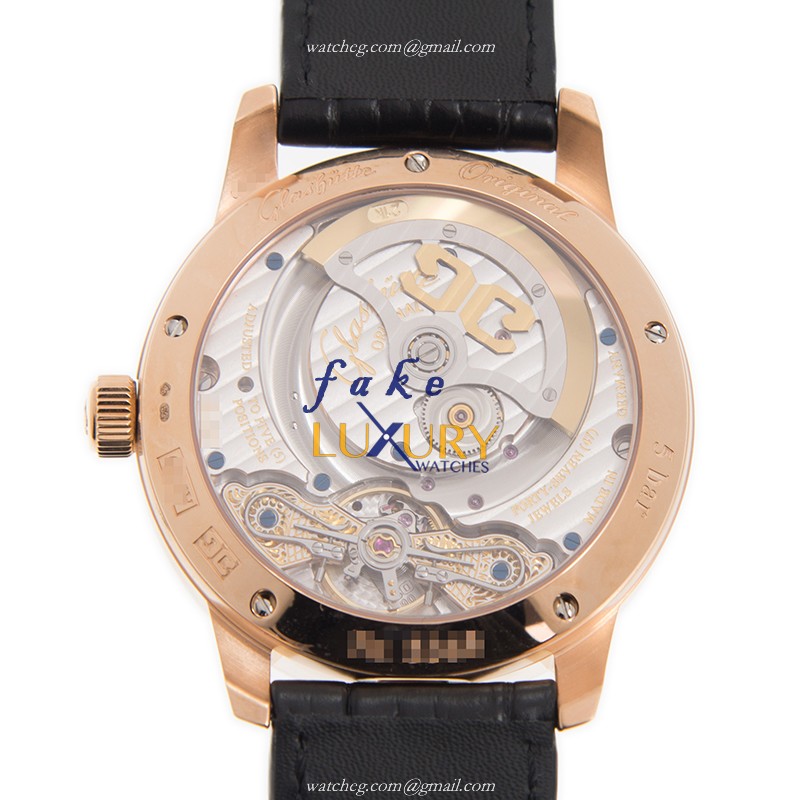Glashutte 1-90-02-49-35-30 Replica Watch, Automatic, Black Dial, 18kt Rose Gold, 40mm - Image 3