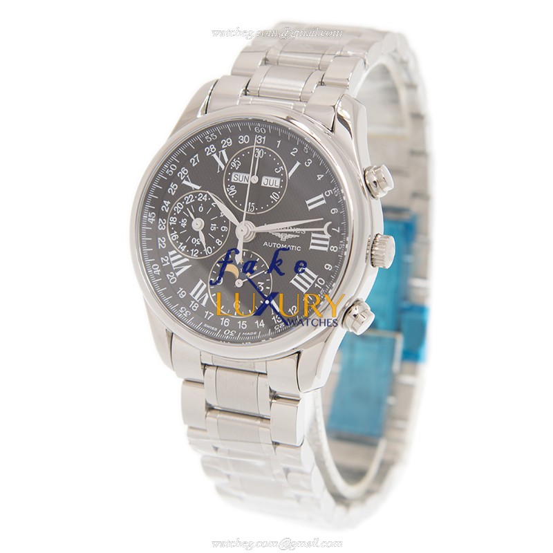 Longines MASTER L2.673.4.51.6 - Replica Watch - Automatic - 40mm Steel Case - Black Dial - Silver - Image 3