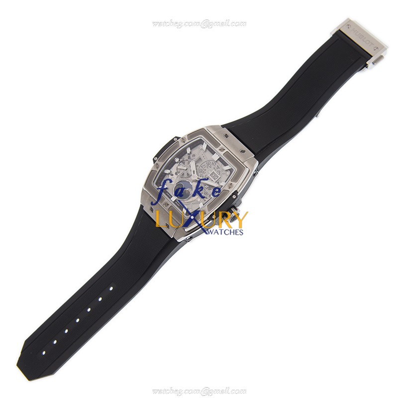 Hublot 647.NX.1137.RX Automatic Titanium Replica Watch - Silver Dial, Rubber Strap - Image 2