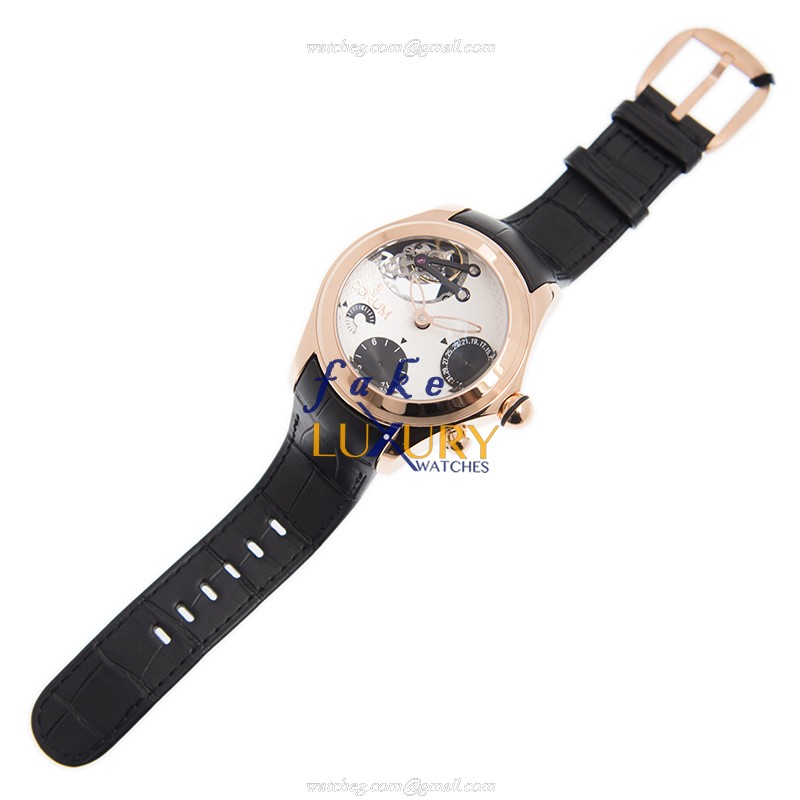 Corum Bubble 397.100.55/0001 BG01 Replica Watch, 47mm 18kt Rose Gold, White Dial, Automatic - Image 2