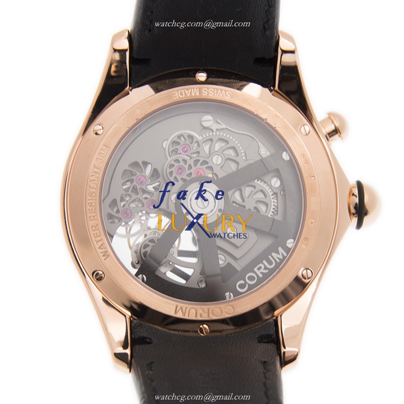 Corum Bubble 397.100.55/0001 BG01 Replica Watch, 47mm 18kt Rose Gold, White Dial, Automatic - Image 3
