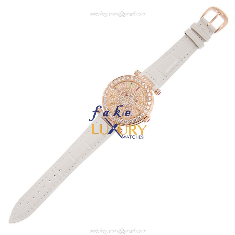 Franck Muller DM 42 COL DRMD 1R CD 5N Double Mystery Replica Watch, Automatic, Silver Dial, Rose - Image 2