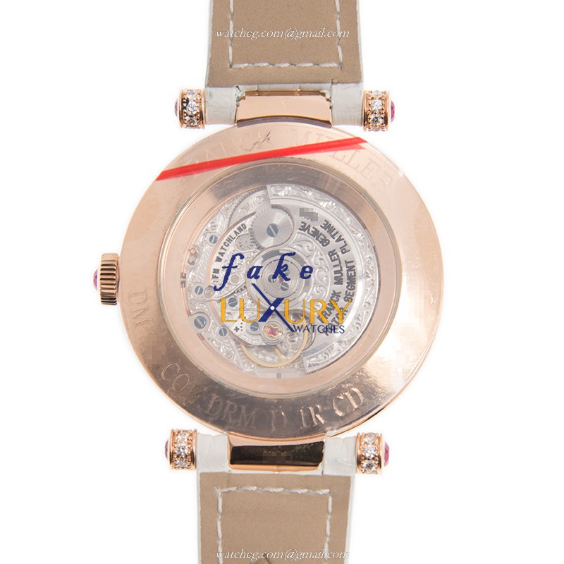 Franck Muller DM 42 COL DRMD 1R CD 5N Double Mystery Replica Watch, Automatic, Silver Dial, Rose - Image 3