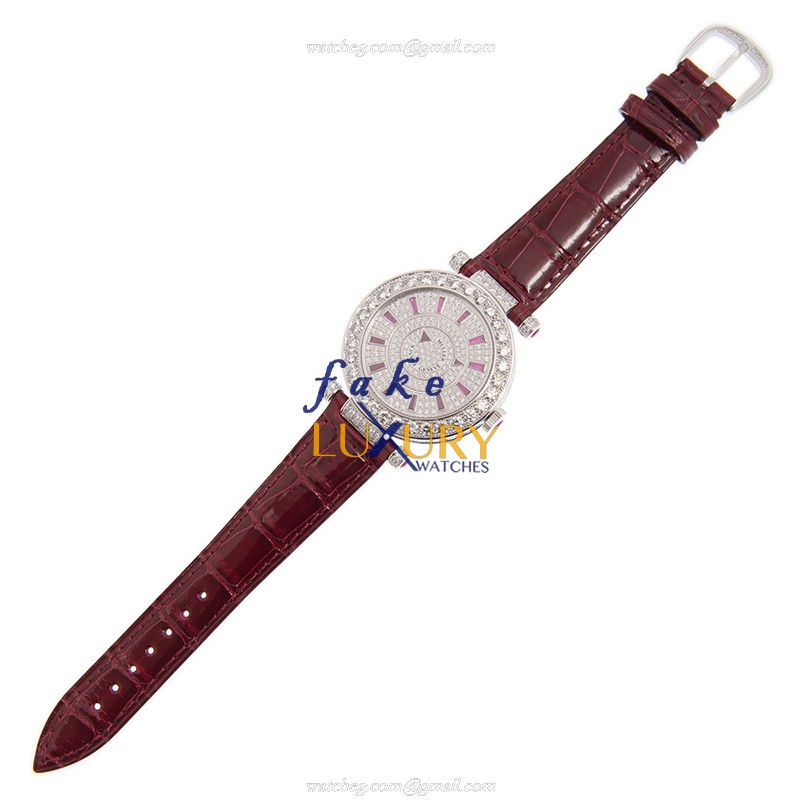 DM 42 D 1R CD OG - RUBY - Franck Muller Replica Watch - Automatic - Silver Dial - Red Alligator - Image 2