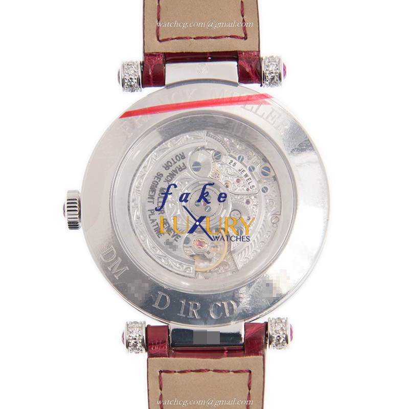 DM 42 D 1R CD OG - RUBY - Franck Muller Replica Watch - Automatic - Silver Dial - Red Alligator - Image 3
