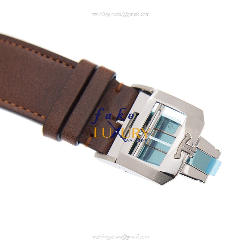 Jaeger-Lecoultre Polaris Date Q9028471 Replica Watch, Automatic, Black Dial, Brown Leather Strap - Image 4