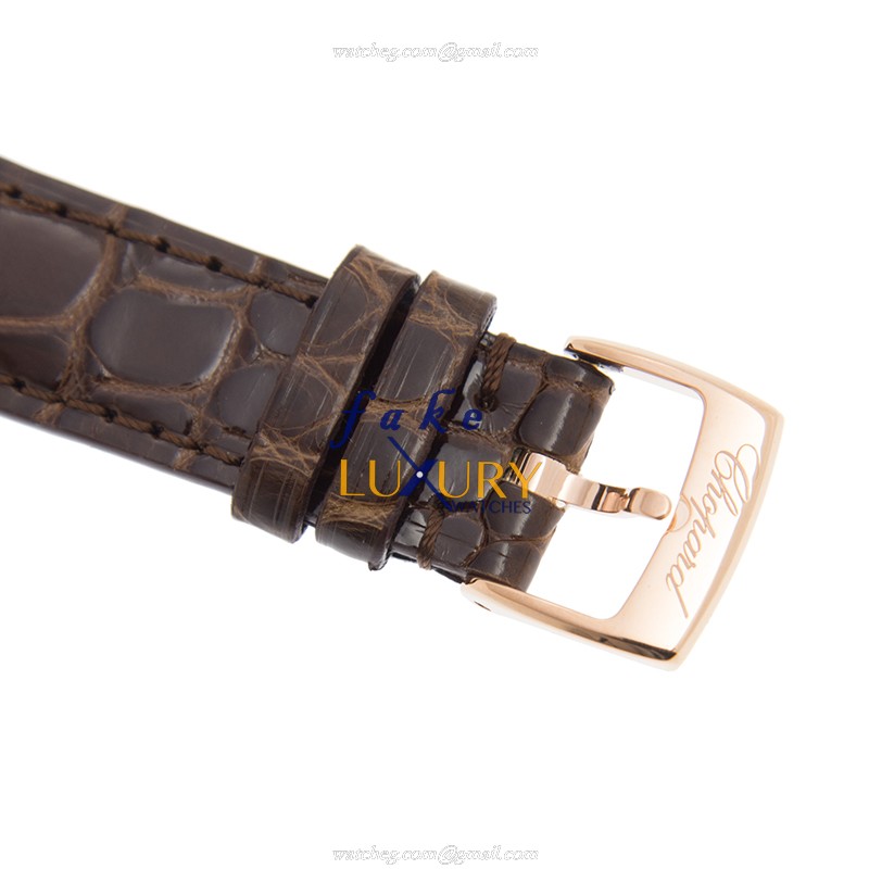 Chopard 274893-5010 Replica Watch, Automatic, 18kt Rose Gold Case, White Dial, Brown Alligator Strap - Image 4