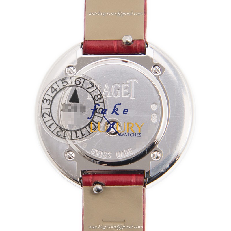 Piaget G0A43085 Possession Quartz 18kt White Gold Red Alligator Strap Replica Watch - Image 3