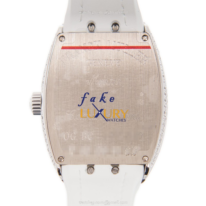 Franck Muller V 32 QZ D CD OG.BC VANGUARD Quartz 18kt White Gold Diamond | Replica Watch - Image 3