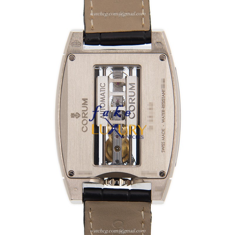 Corum Bridge 313.150.59/0001 FN01 Replica Watch, Automatic, Black Dial, 18kt White Gold Case - Image 3